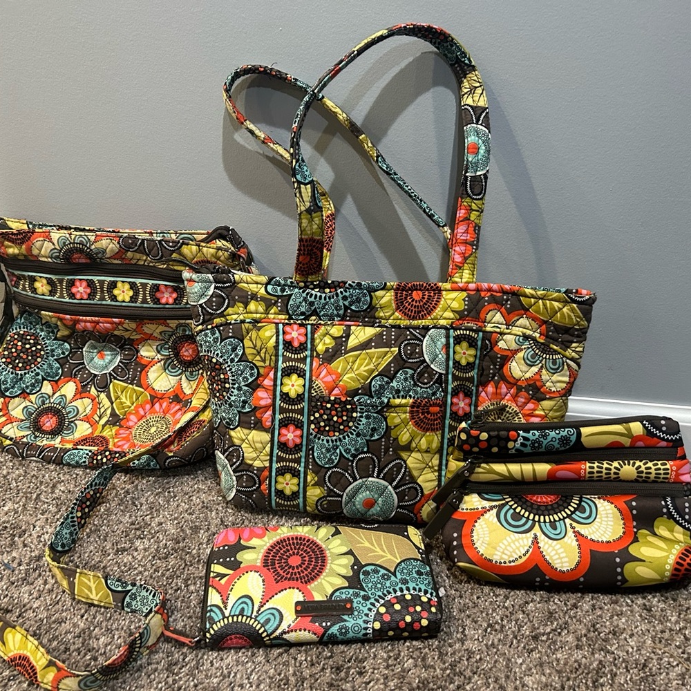 Multi bag set – Vera Bradley in Flower Shower pattern.